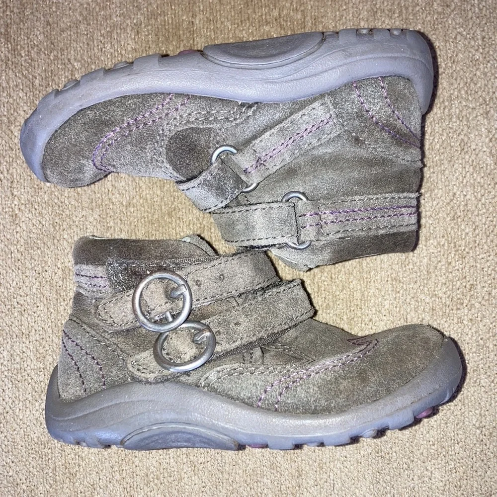 STRIDE RITE Gisella Suede Baby Boots Size 4.5